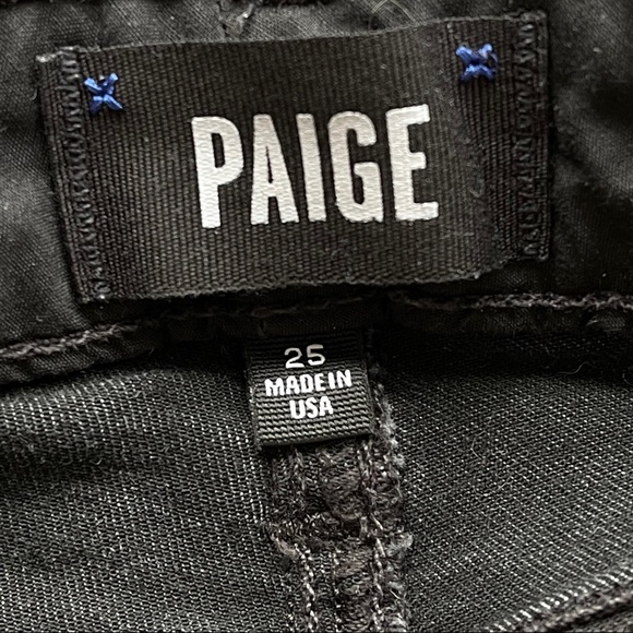 Paige Jacqueline Straight Crop Jeans Distressed 25 - Picture 6 of 8